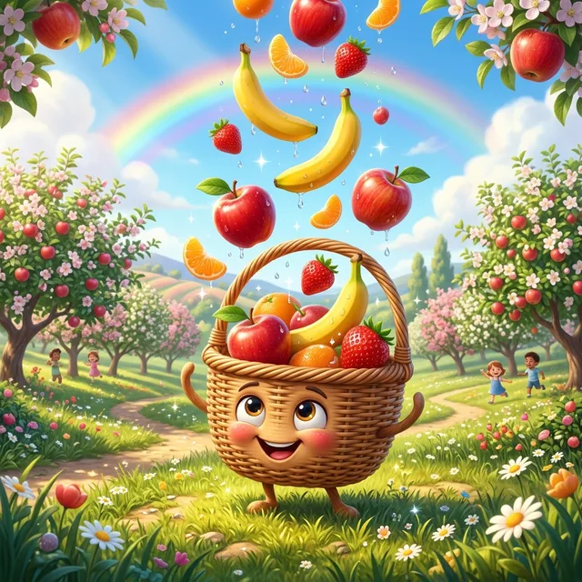 Fruit Catch Garden — Fruit Catcher — Free Educational Kids Game Online