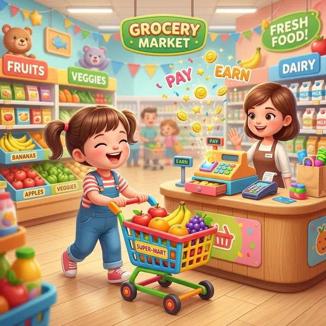 Mini Market Superhero — Mini Market Math — Free Educational Kids Game Online