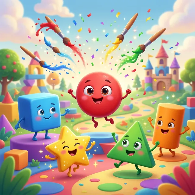 Shapes Blue Circle — Shapes & Colors — Free Educational Kids Game Online