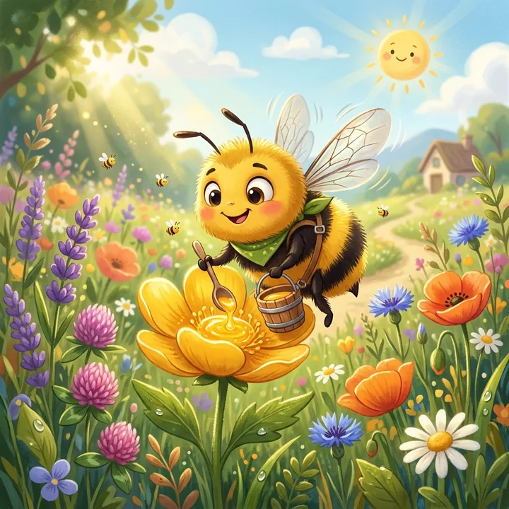 Busy Bee — Illustrated Moral Story for Children